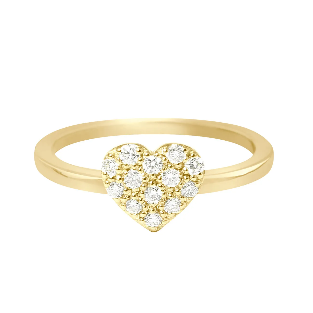 In Love Diamond Ring, Yellow Gold, Size 5.25