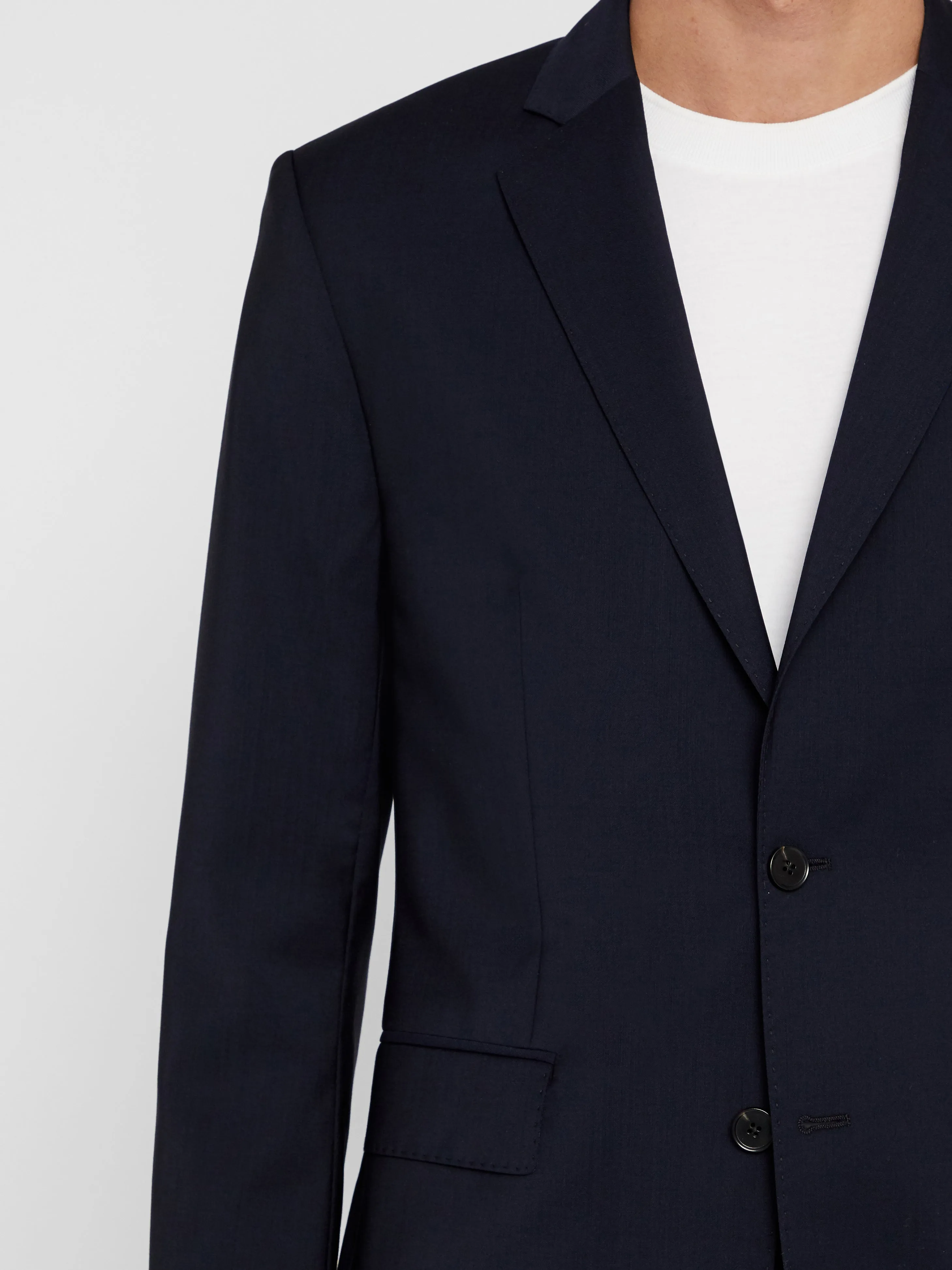 J.Lindeberg Mens Hopper Soft Comfort Wool Blazer - NAVY