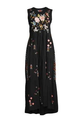 JOHNNY WAS CERETTI TIERED MAXI TANK DRESS