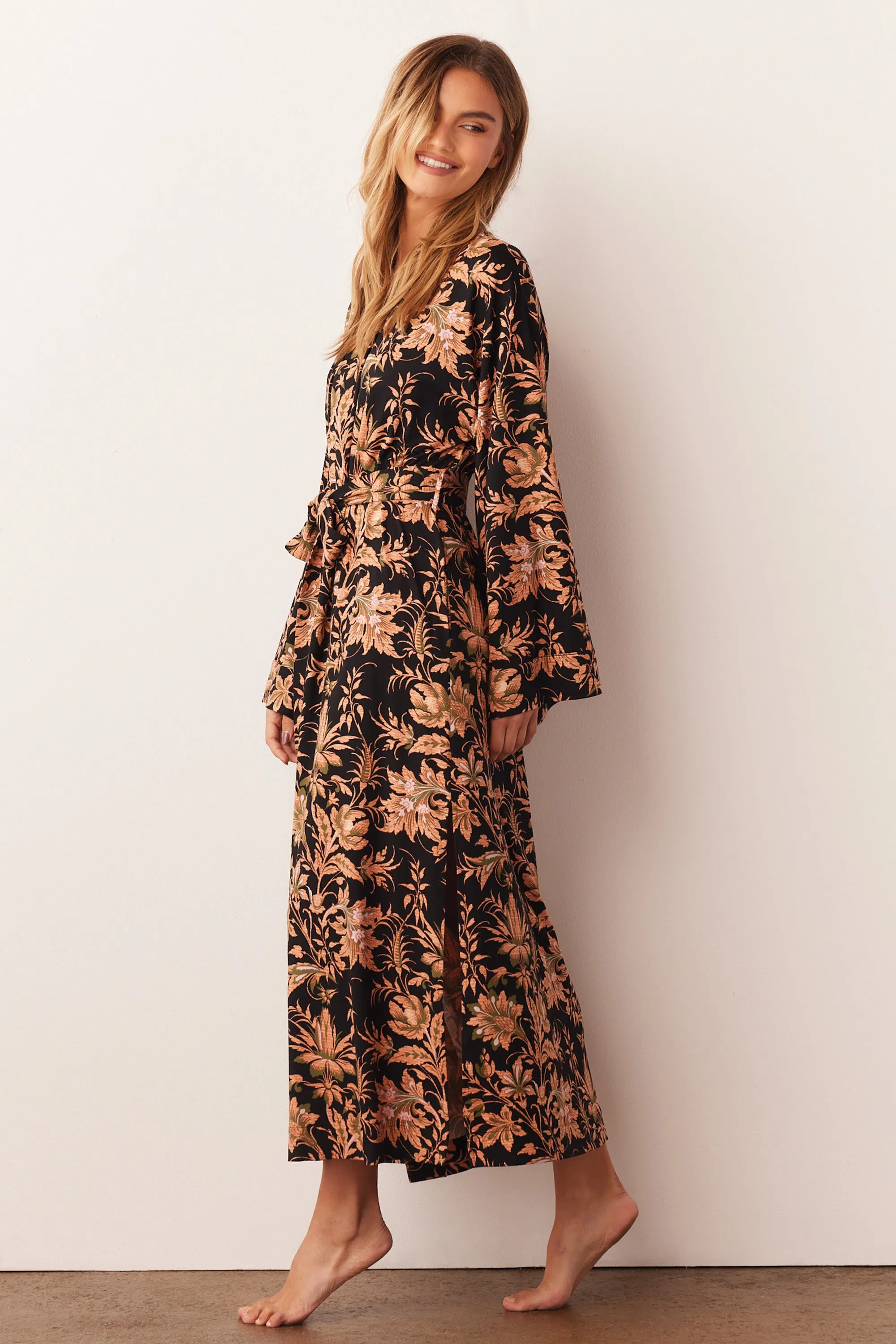 Kaia Kimono Robe | Damask