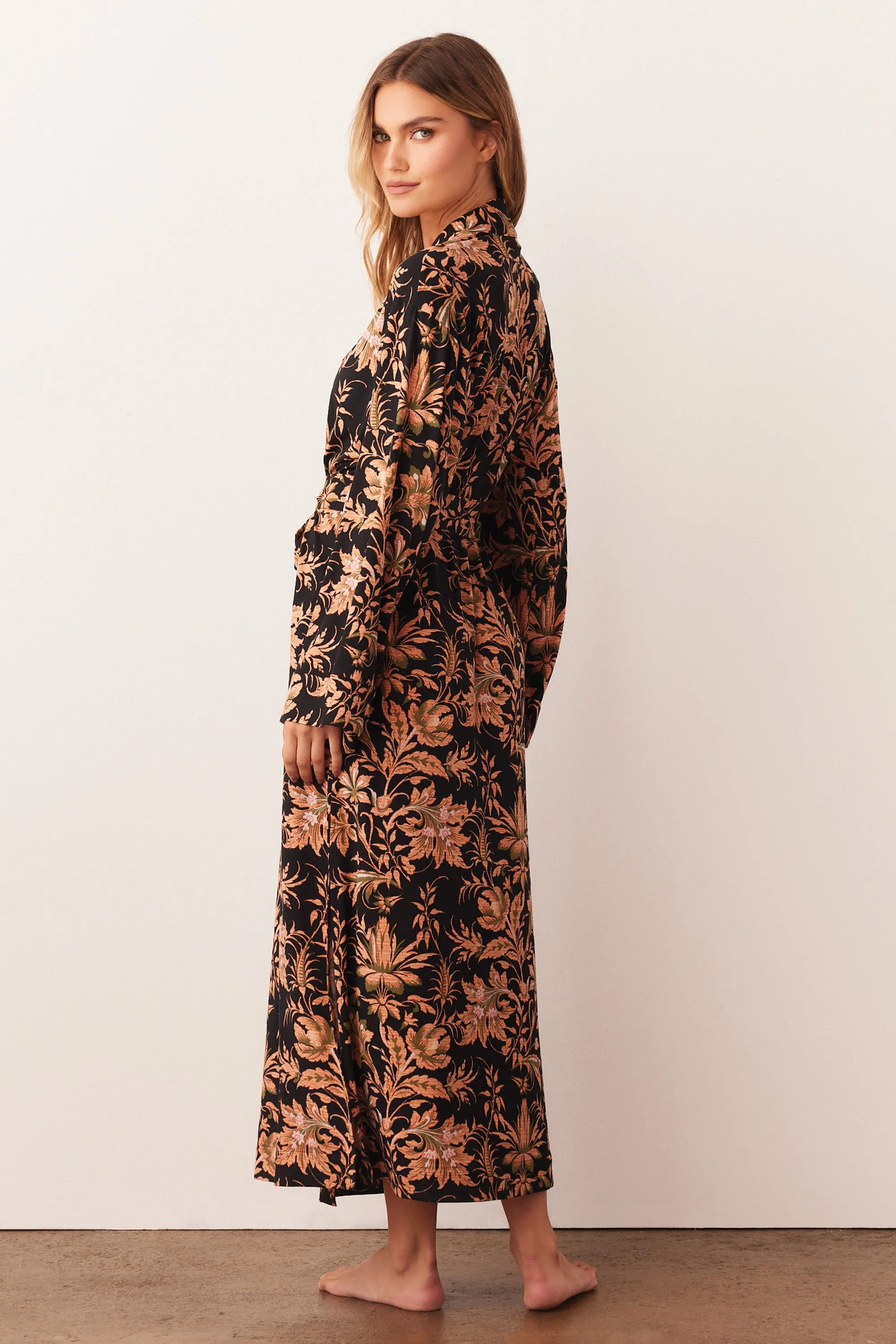 Kaia Kimono Robe | Damask