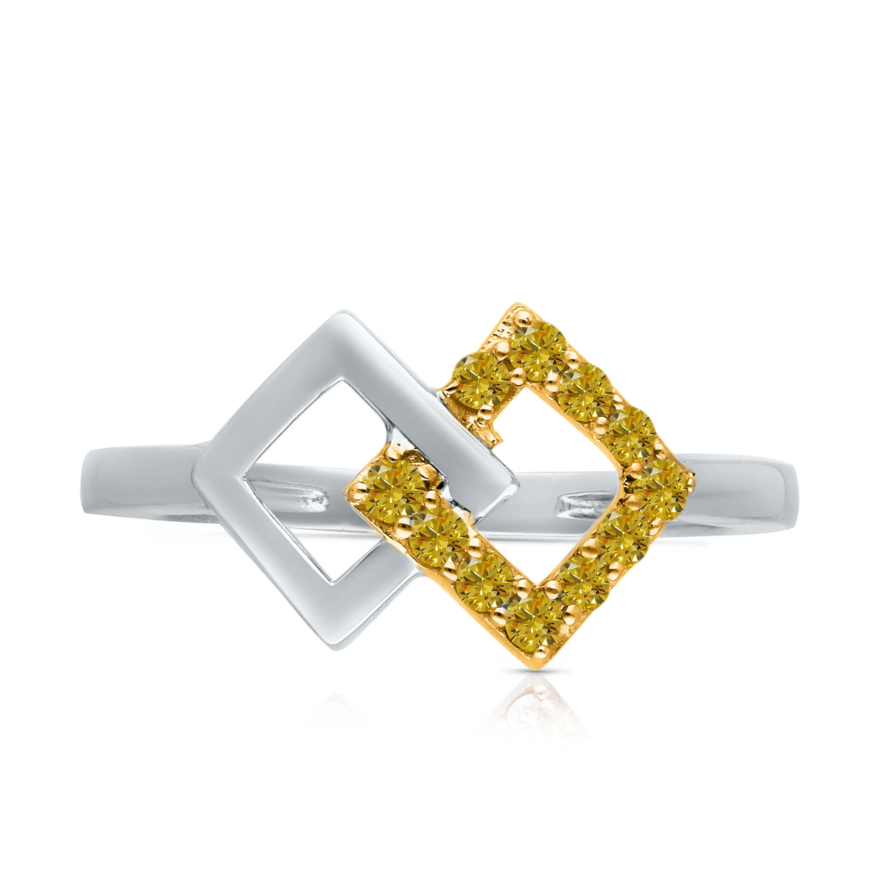 Kallati Eternal Diamond Ring in 14K Two-Tone Gold