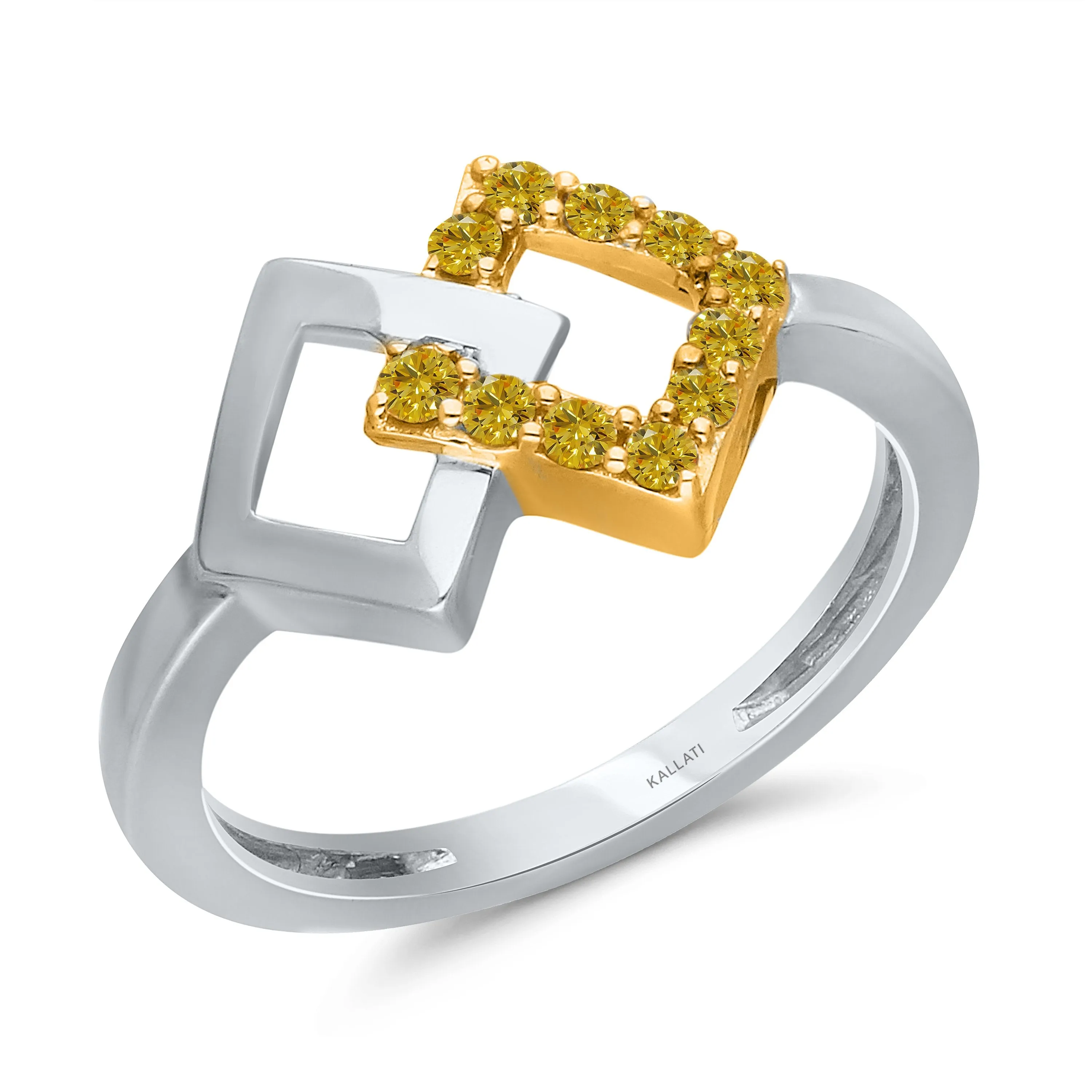 Kallati Eternal Diamond Ring in 14K Two-Tone Gold