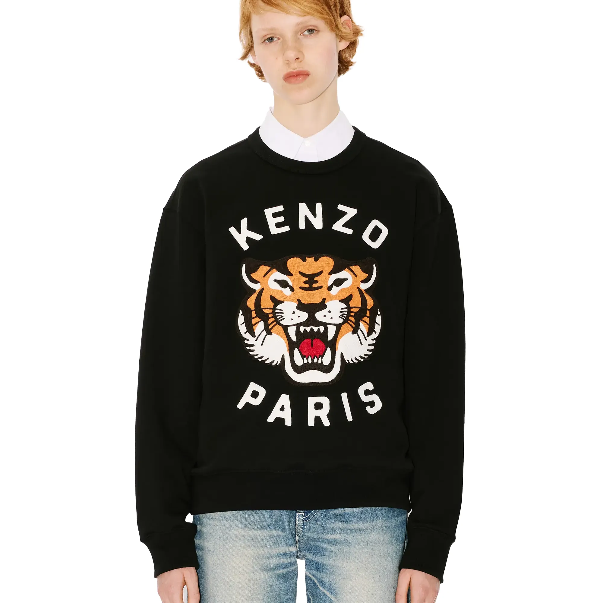 Kenzo Lucky Tiger Emb Oversize Sweat Black