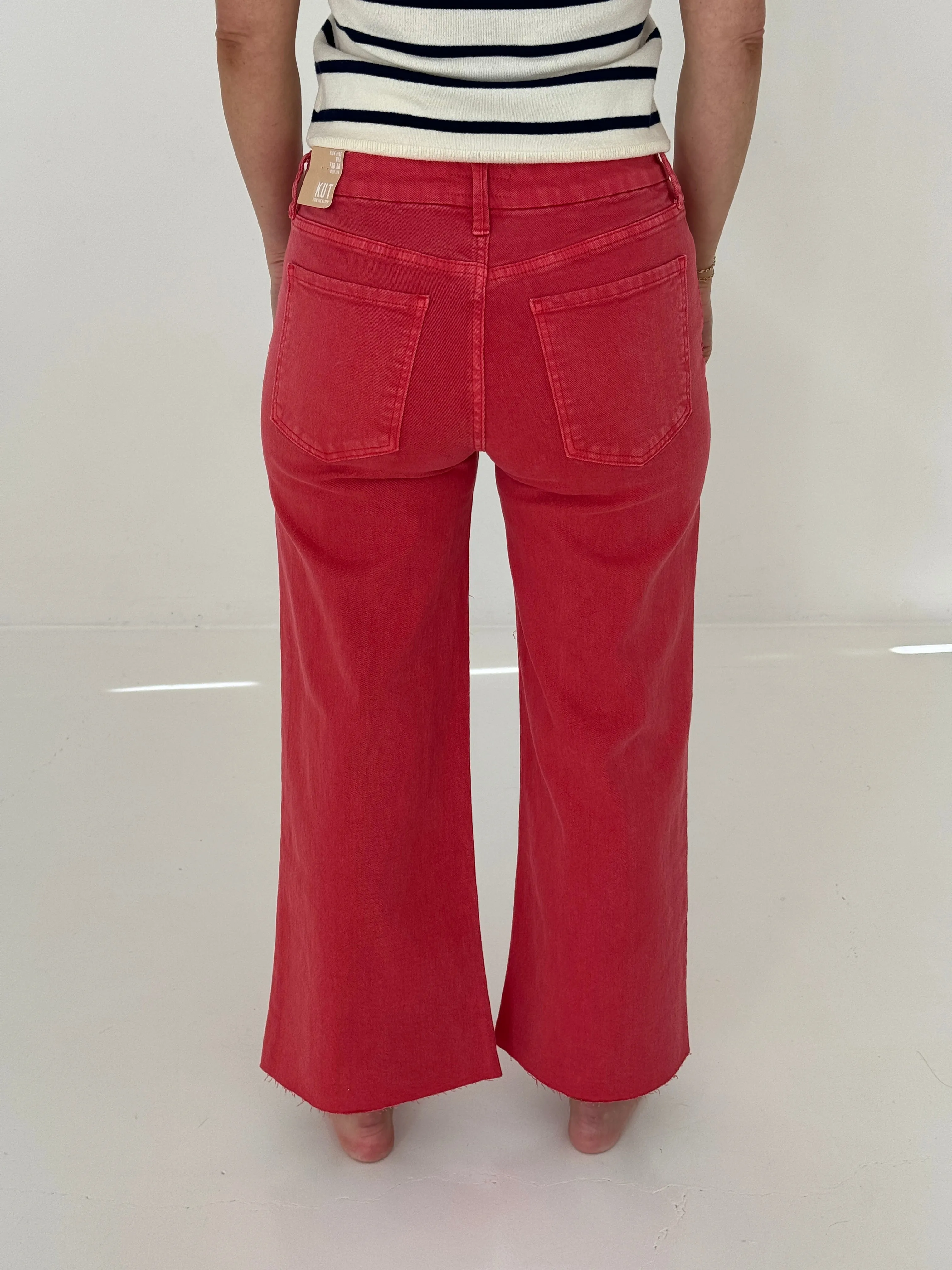 Kut Meg High Rise Fab Ab Jeans in Strawberry