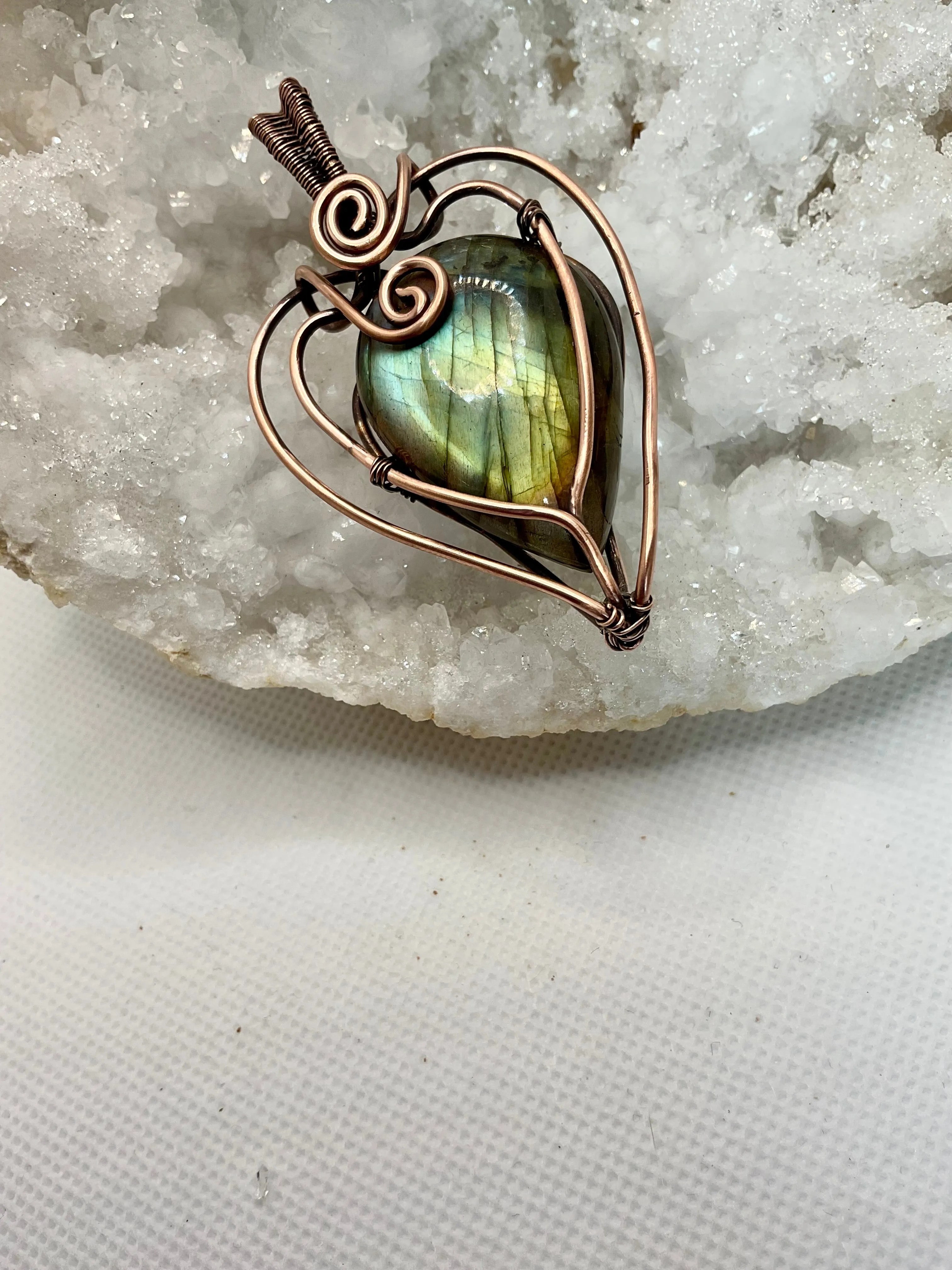 Labradorite Wire Wrapped Pendant