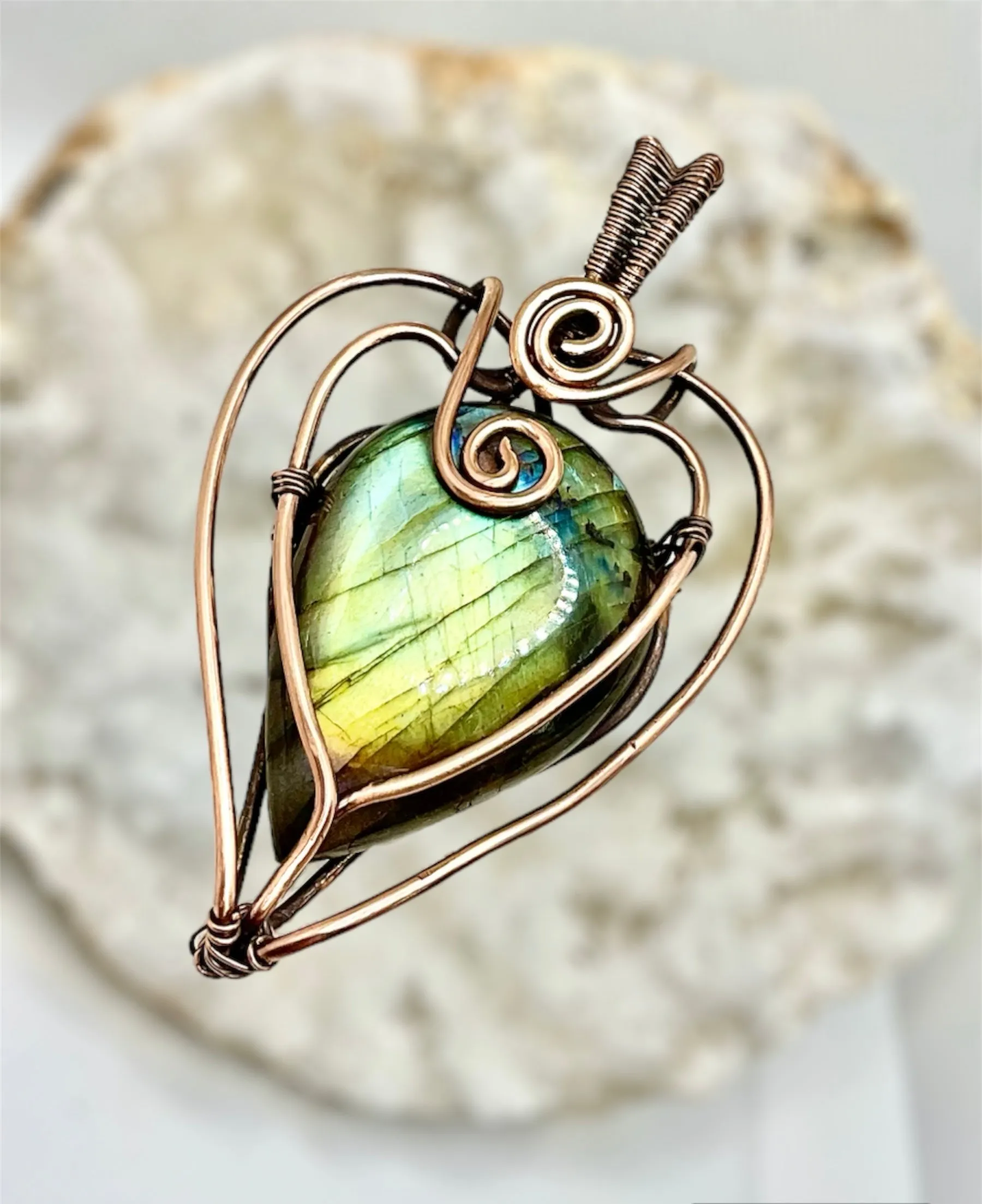 Labradorite Wire Wrapped Pendant