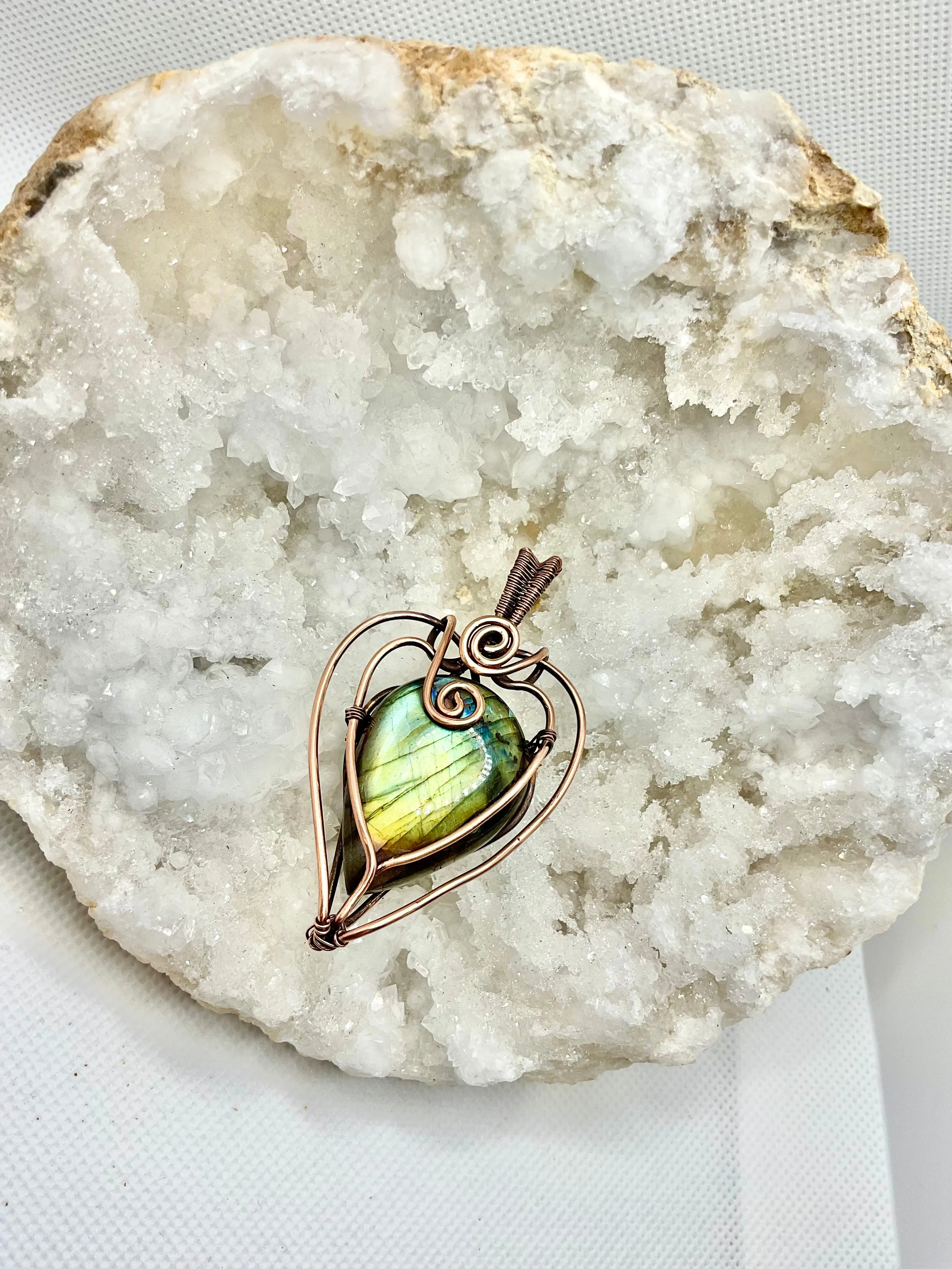 Labradorite Wire Wrapped Pendant