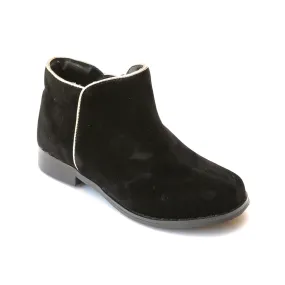 L'Amour Girls Velvet Ankle Boots