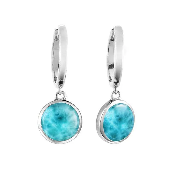 Larimar Circle Hoop Earrings