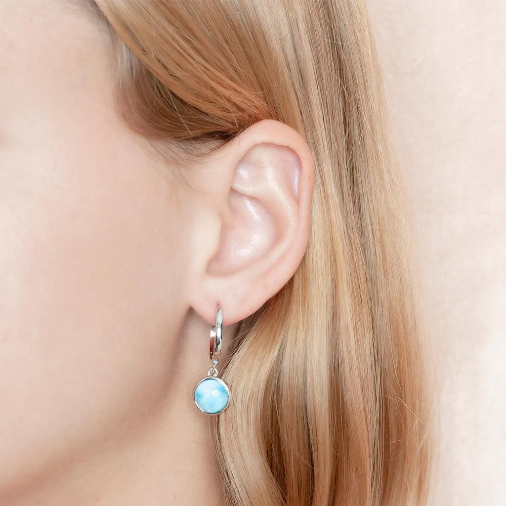 Larimar Circle Hoop Earrings