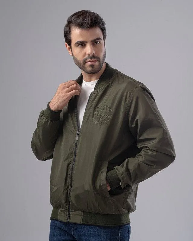 LIGHTWEIGHT BOMBER JACKET - OLIVE