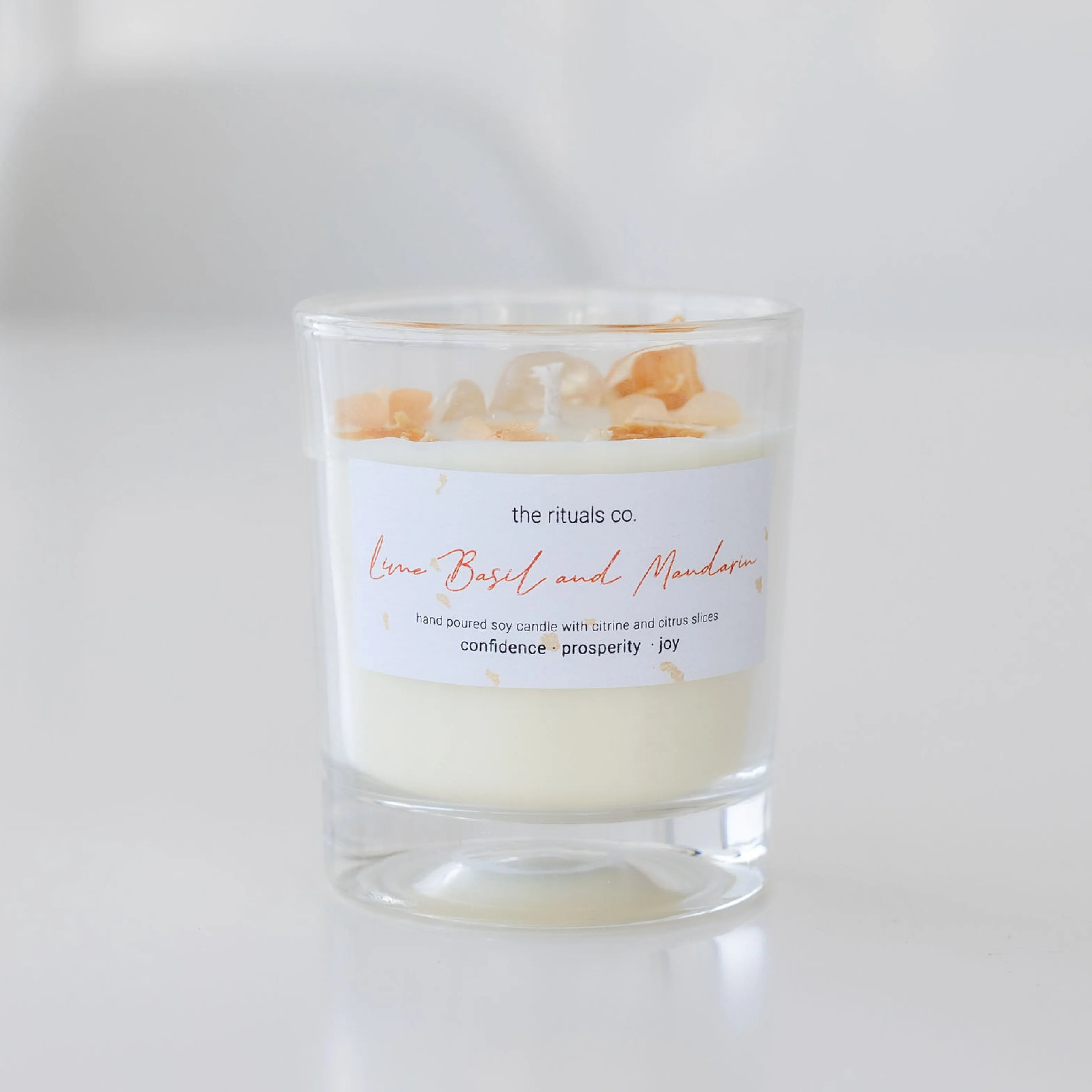 Lime Basil and Mandarin Crystal Candle