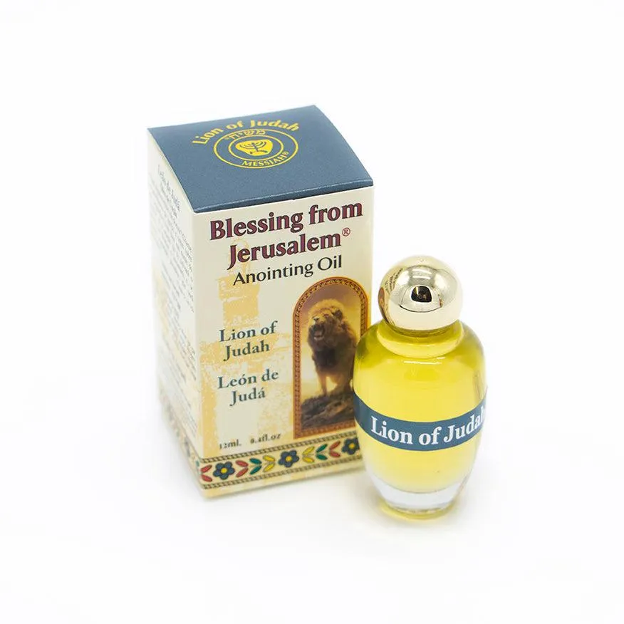 Lion of Judah Anointing Oil with Biblical Spices Ein Gedi from the Holyland 0.34 oz / 12 ml.