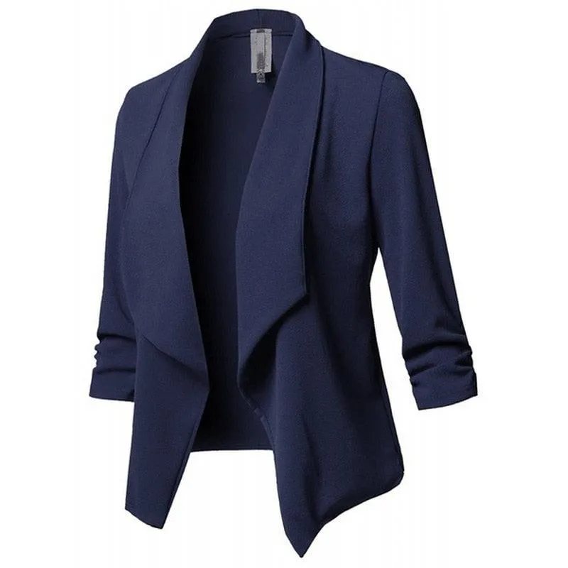 Long Sleeve Asymmetrical Casual Blazers