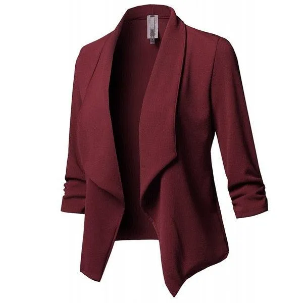 Long Sleeve Asymmetrical Casual Blazers