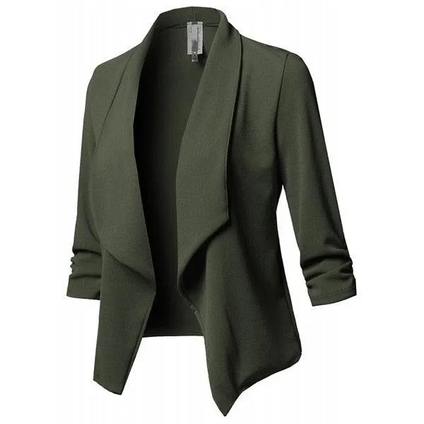 Long Sleeve Asymmetrical Casual Blazers