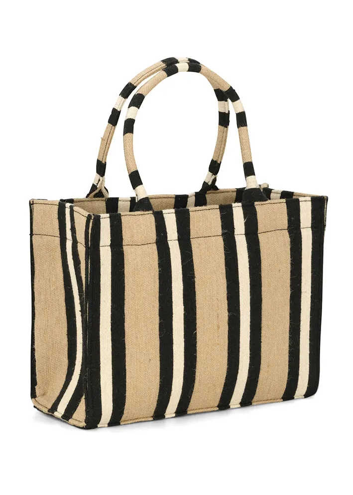 Luna Moon Svinklv Mid Tote - Jute/Black