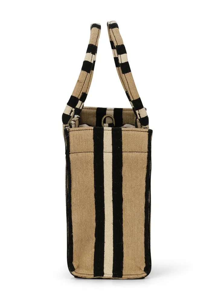 Luna Moon Svinklv Mid Tote - Jute/Black