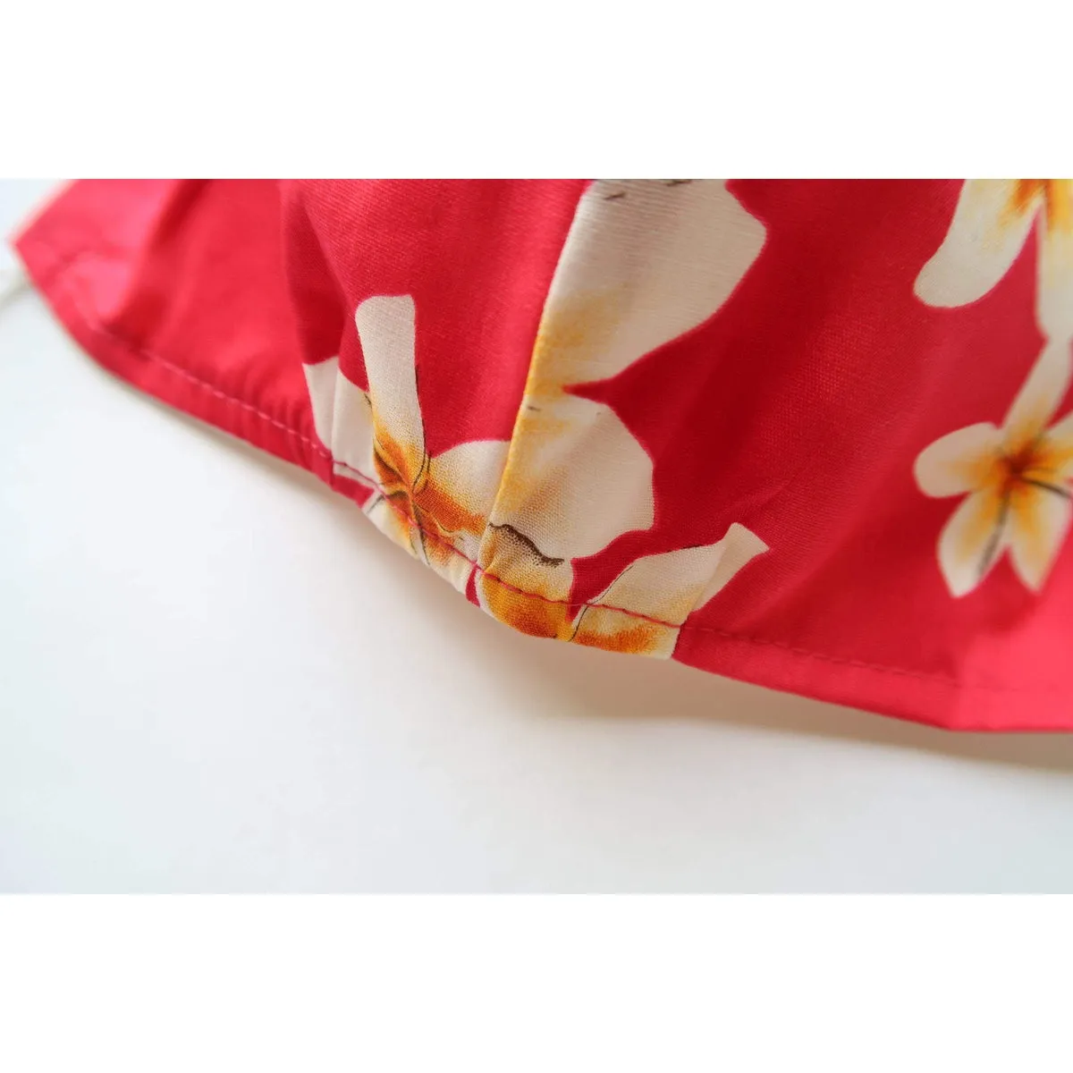 Mask Only Plumeria Print Reusable Hawaiian Mask-3 layers M192