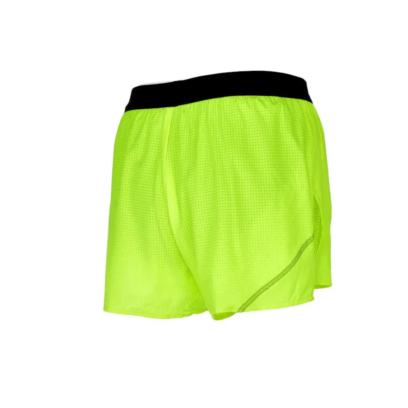 Men's Aeropro 3" Half Split Shorts- Neon Yellow