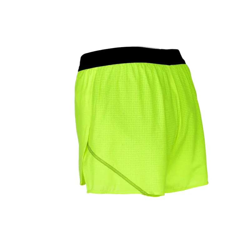 Men's Aeropro 3" Half Split Shorts- Neon Yellow