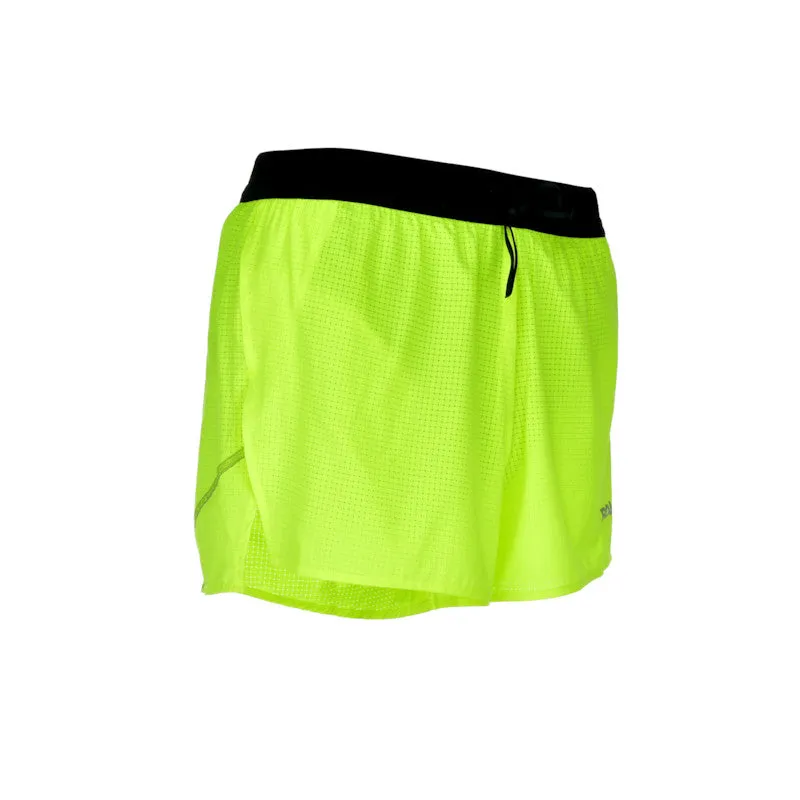 Men's Aeropro 3" Half Split Shorts- Neon Yellow