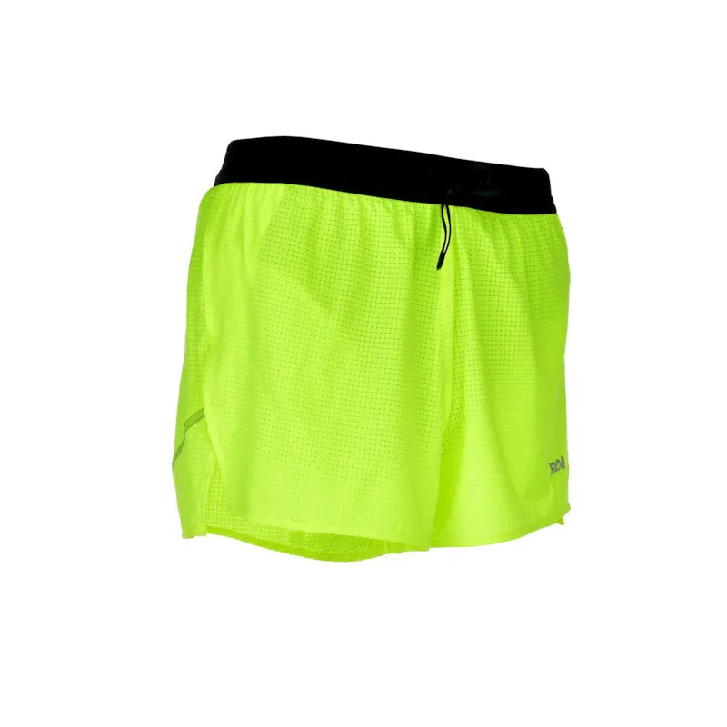 Men's Aeropro 3" Half Split Shorts- Neon Yellow