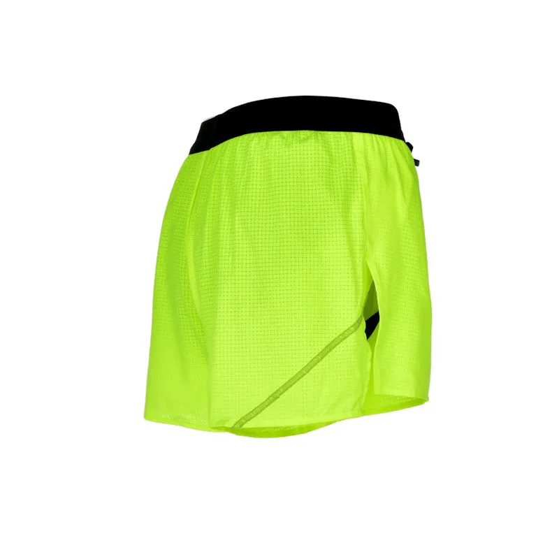 Men's Aeropro 3" Half Split Shorts- Neon Yellow