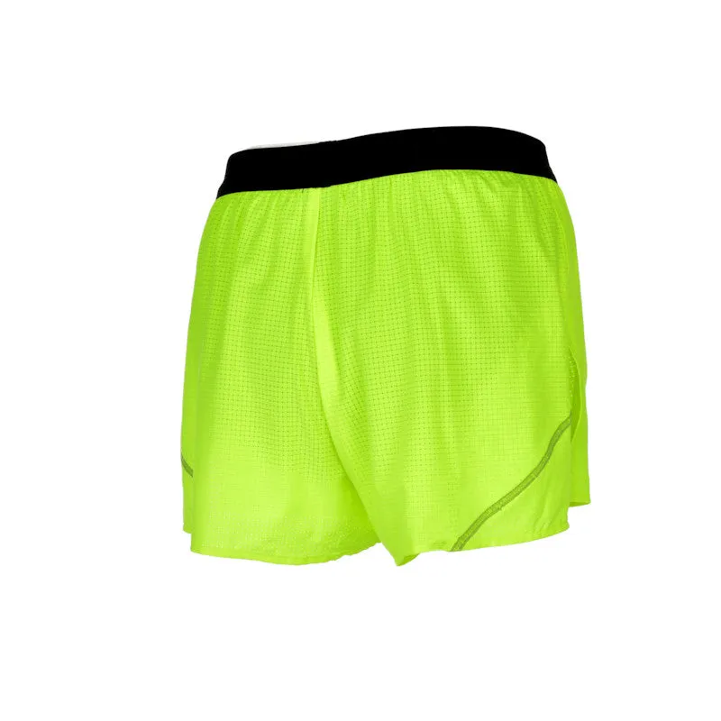 Men's Aeropro 3" Half Split Shorts- Neon Yellow