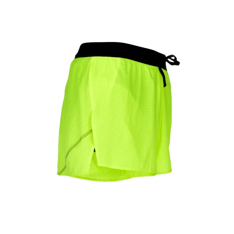 Men's Aeropro 3" Half Split Shorts- Neon Yellow