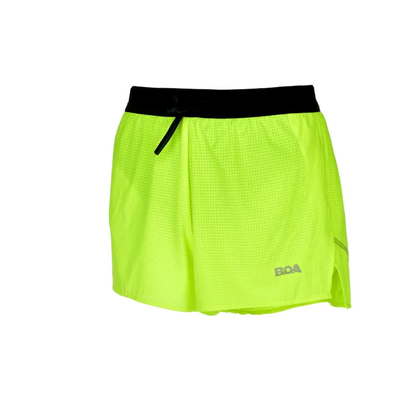 Men's Aeropro 3" Half Split Shorts- Neon Yellow