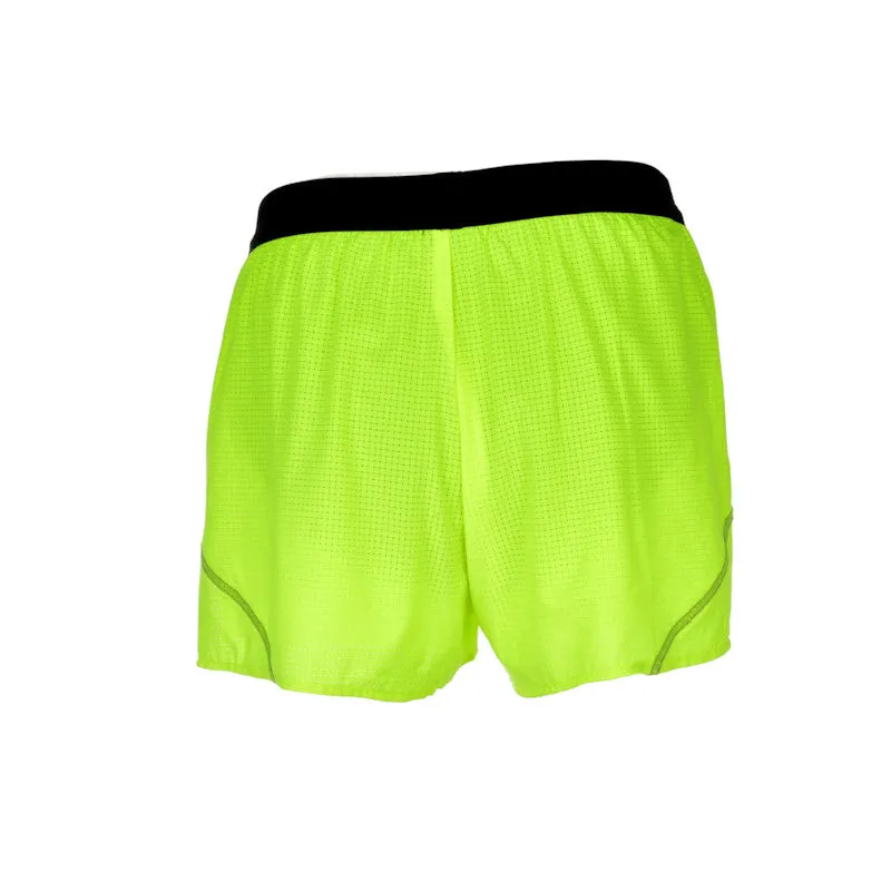 Men's Aeropro 3" Half Split Shorts- Neon Yellow