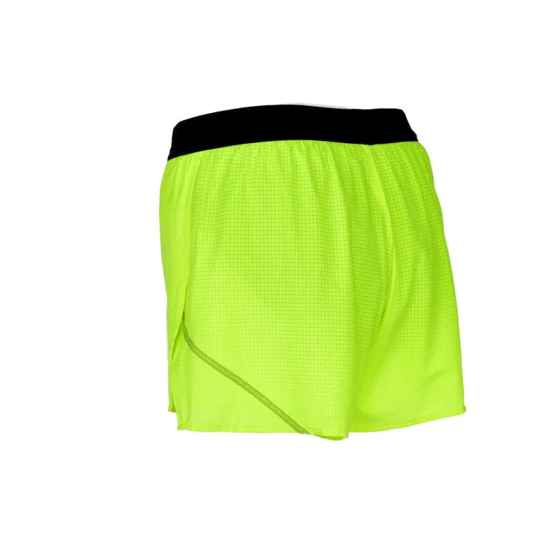 Men's Aeropro 3" Half Split Shorts- Neon Yellow