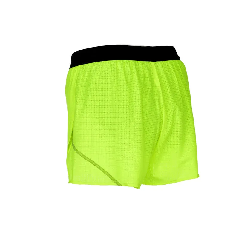 Men's Aeropro 3" Half Split Shorts- Neon Yellow