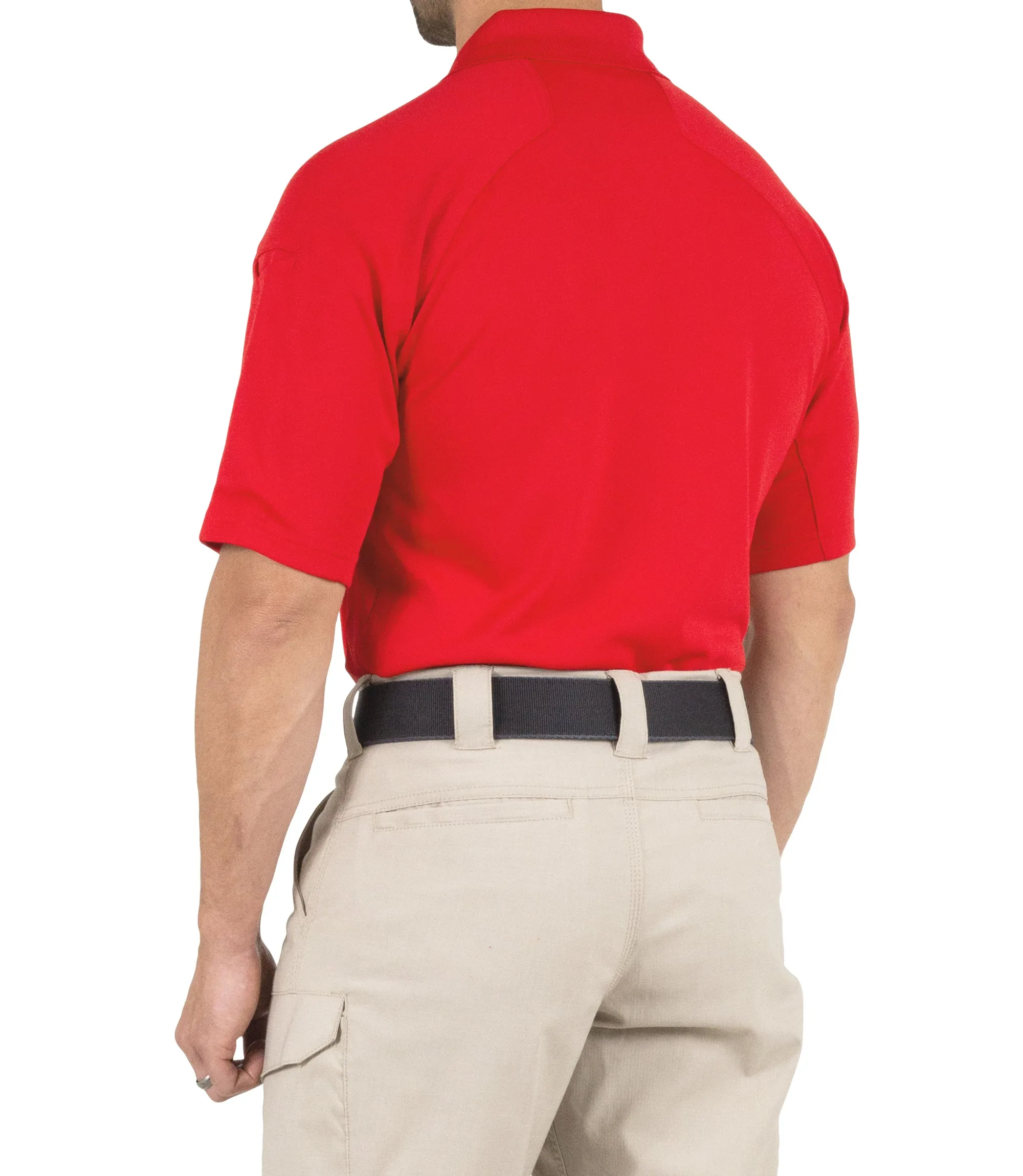 Men's Performance Short Sleeve Polo / Red