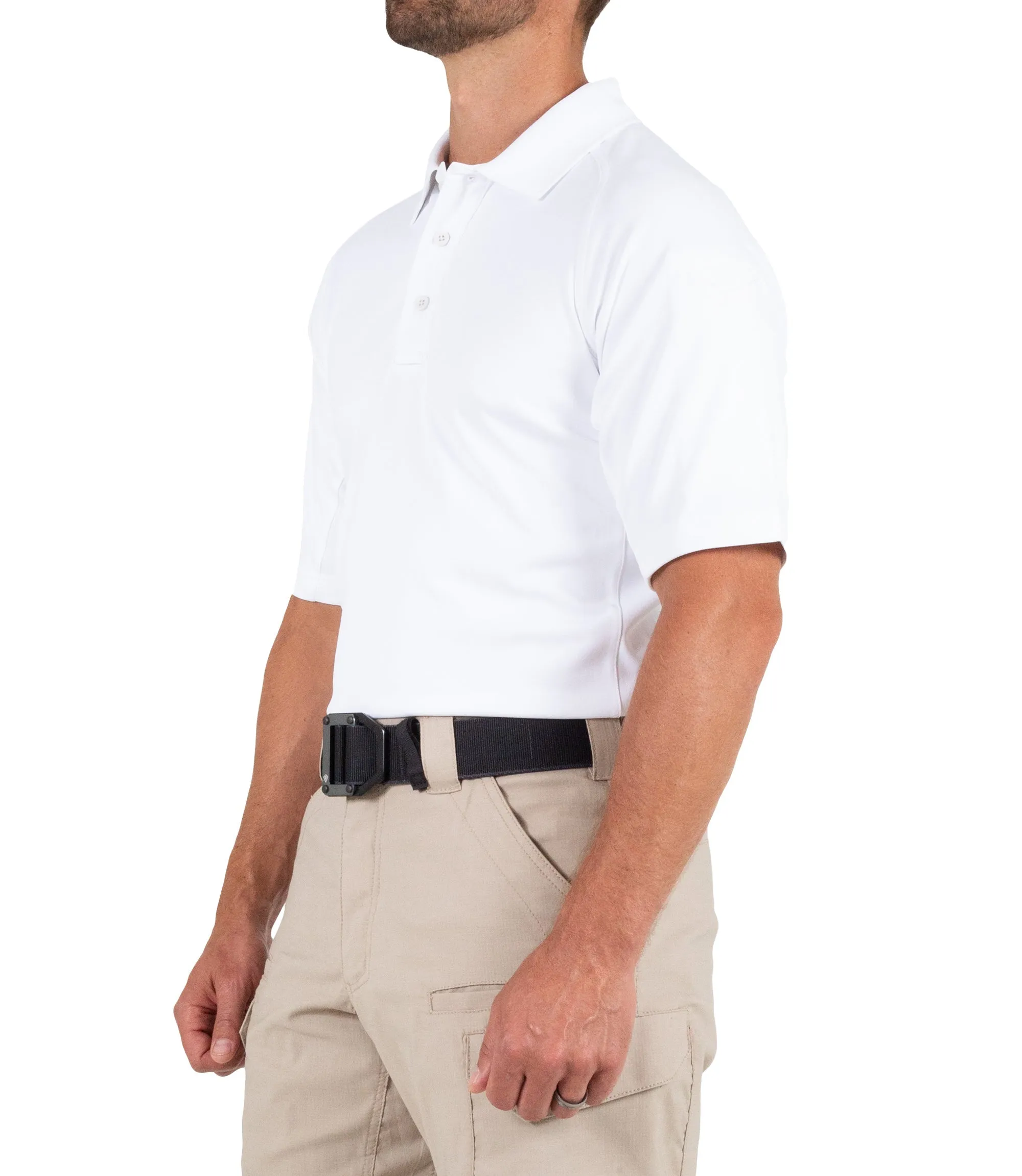 Men's Performance Short Sleeve Polo / White