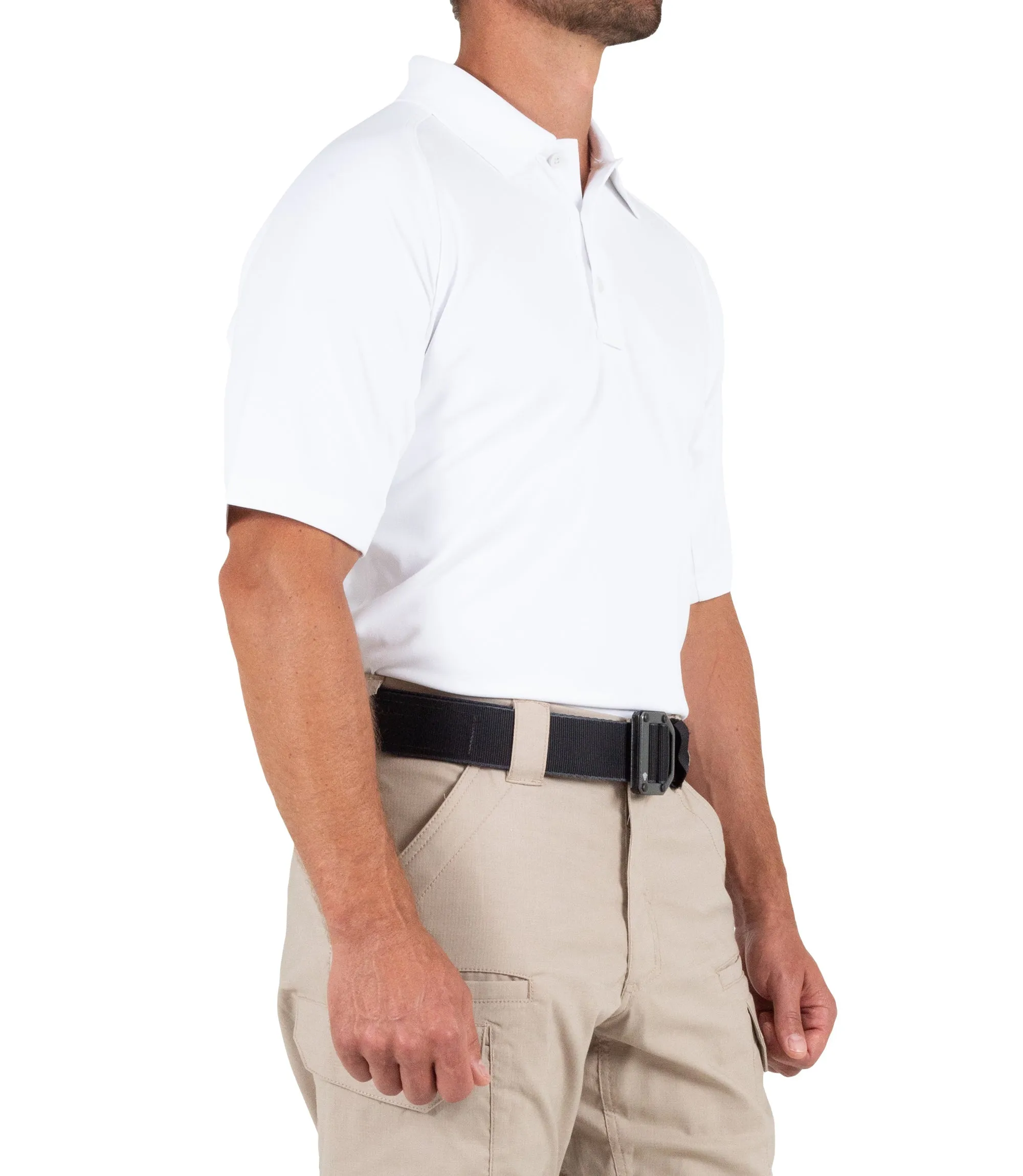 Men's Performance Short Sleeve Polo / White