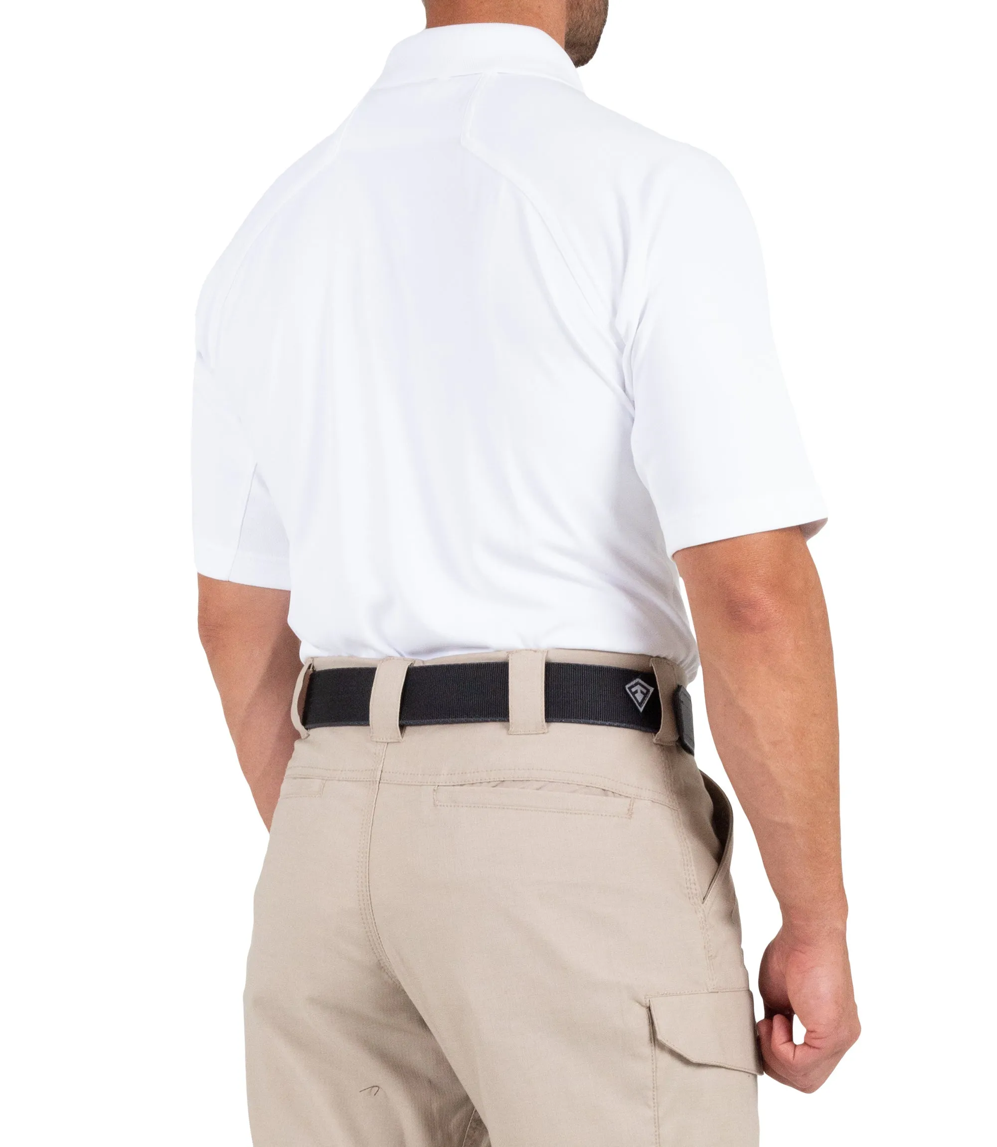 Men's Performance Short Sleeve Polo / White