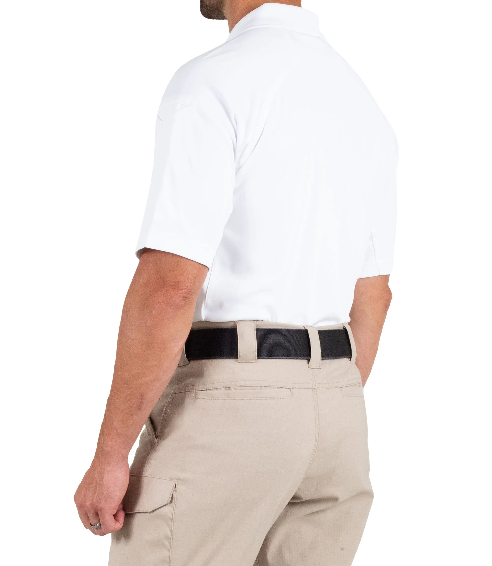 Men's Performance Short Sleeve Polo / White