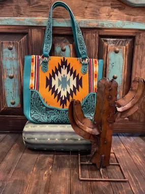 Montana West tooled aztec Tapestry handbag