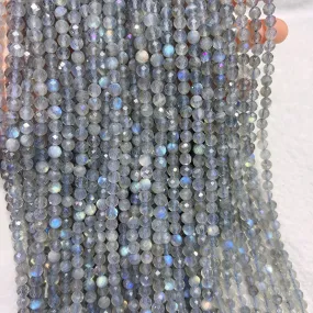 Natural Faceted Labradorite Loose Bead Strands for DIY Jewelry Project