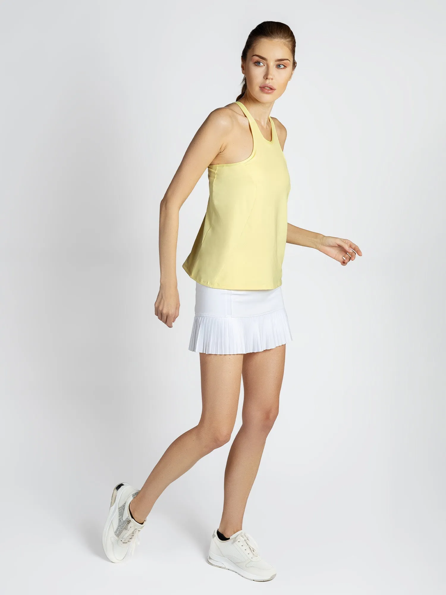 Nora Halter Neck Active & Tennis Tank - Lemonade