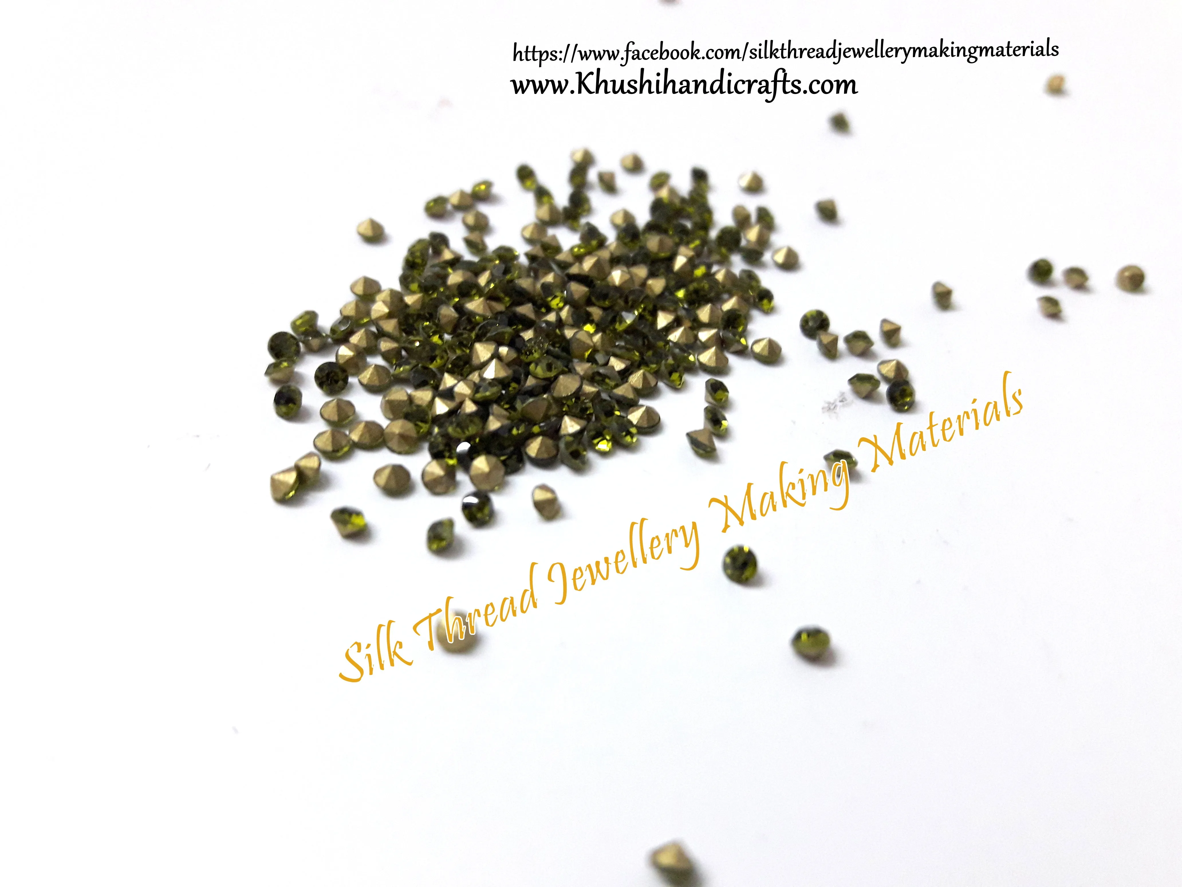 Olive Green Rhinestone/ Rhinestones 2mm