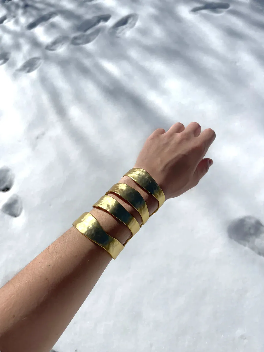 Organic 4 Row Cuff -  (silver or gold)