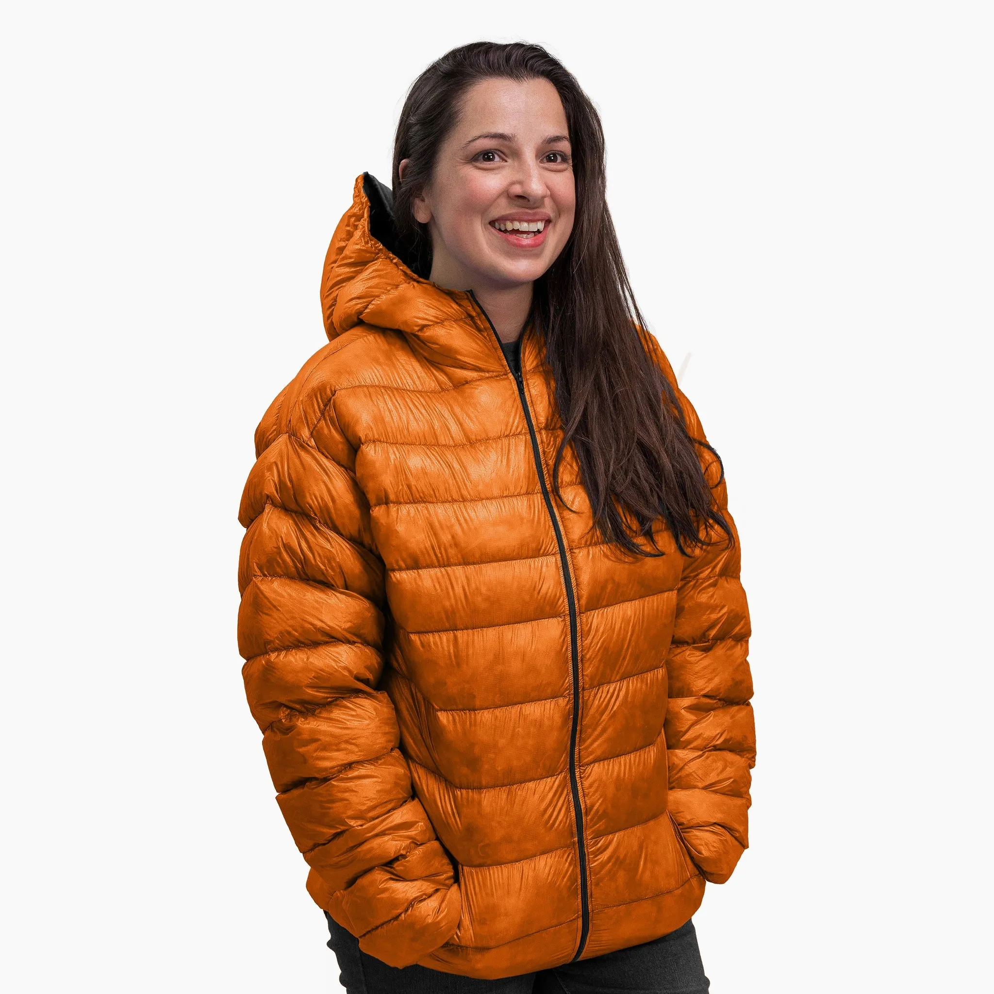 OVERSTOCK - Goose Down Jacket - Extra Large - Burnt Orange