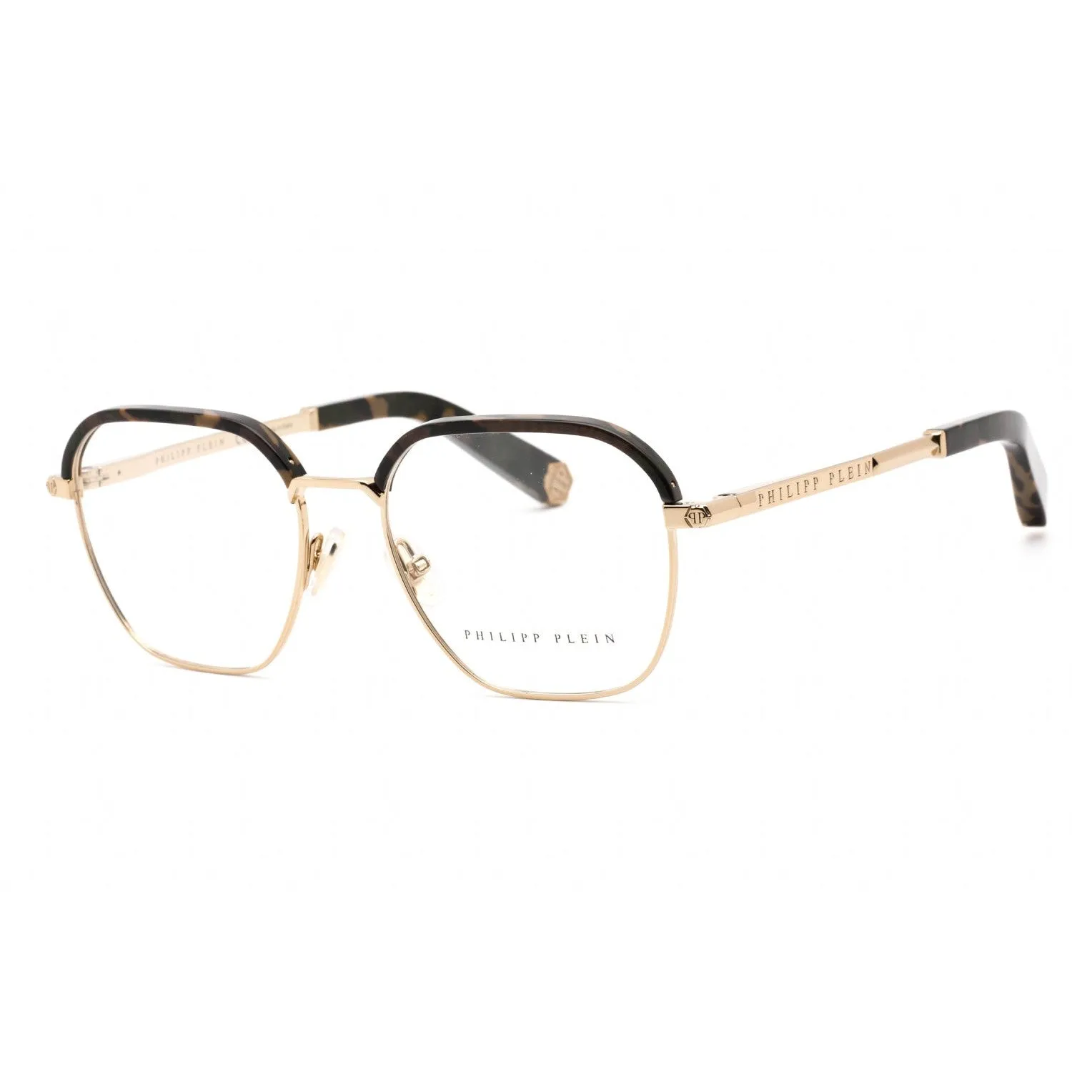 Philipp Plein VPP017M Eyeglasses Shiny Grey Gold / Clear Lens