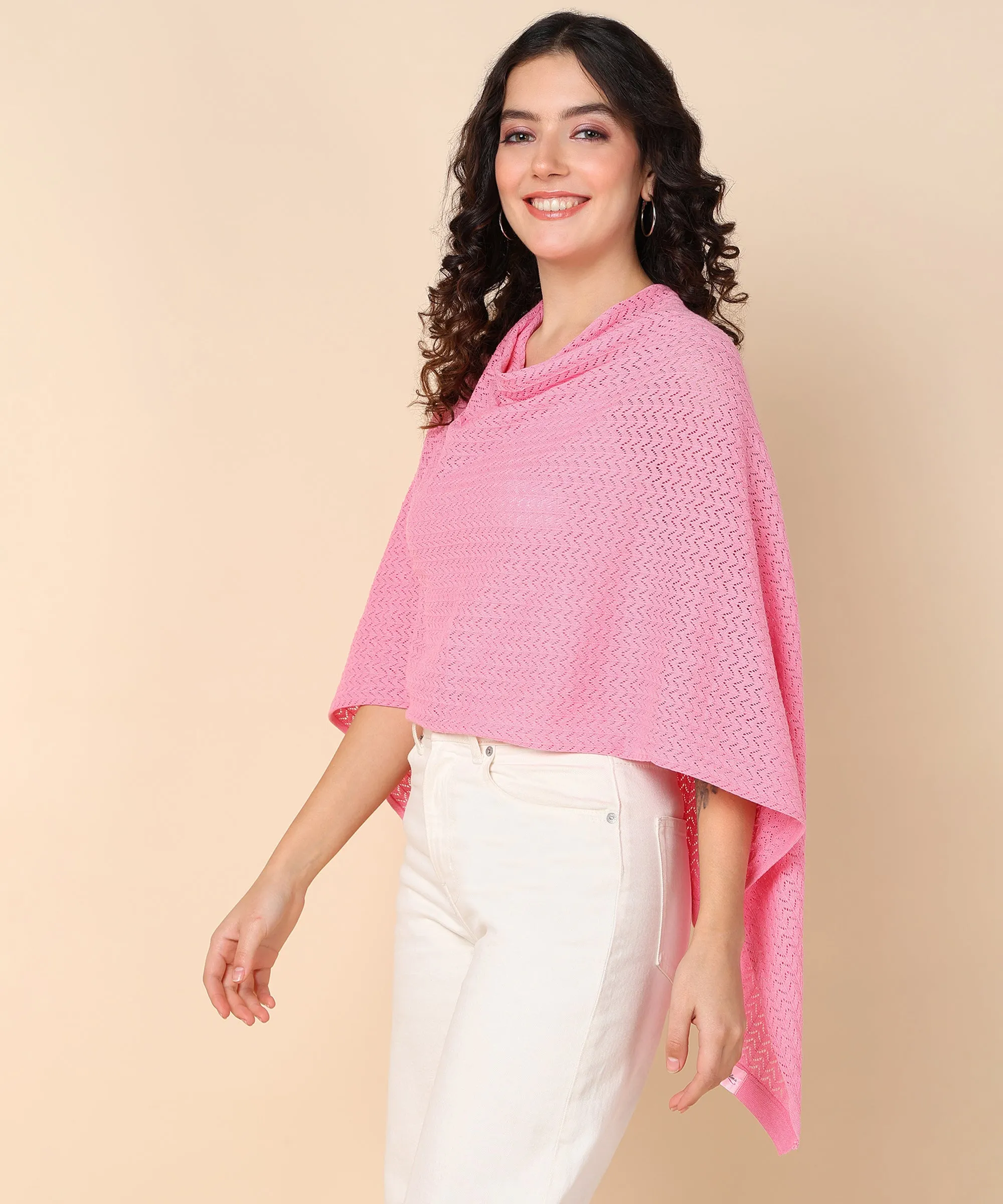 Pink Ocean Waves Feeding & Nursing Cover