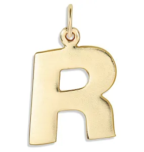 R Cutout Letter Charm