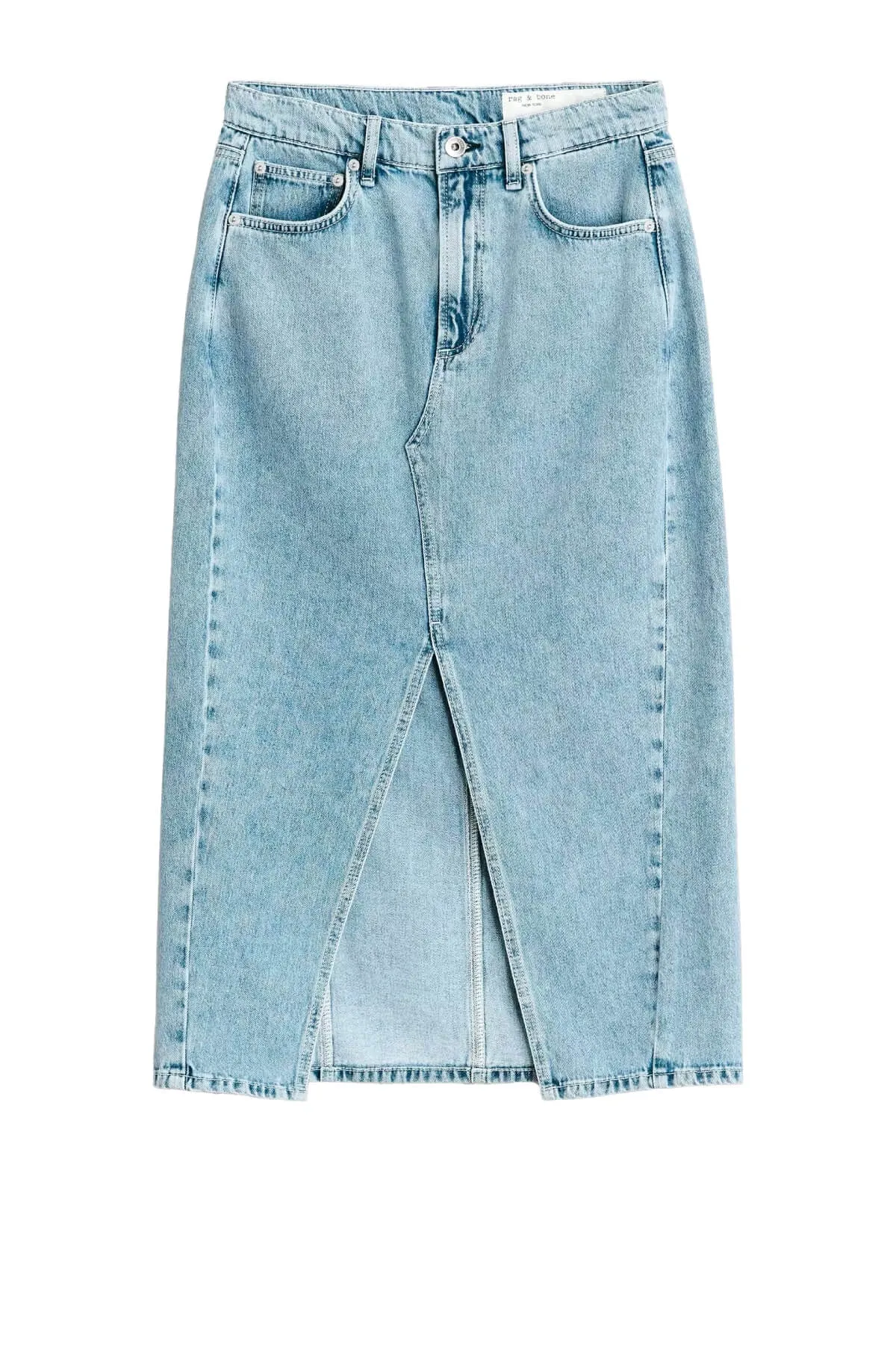 Rag & Bone Pencil Splice Denim Midi Skirt - Alisha